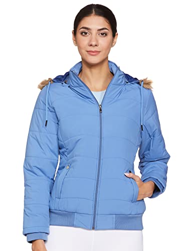 Image of Qube By Fort Collins Women's Puffer Jacket with Ribbed Hem - Trendy Lightweight Winter Wear for Casual & Street Style