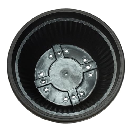 Image of Harshdeep Bonsai Pot - Bello Bowl - Indoor Outdoor Home Balcony Patio Garden Decorative Round Plastic Recyclable Planters Set of 4 (Black)