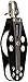 Schaefer 5 Series Fiddle Block with Aluminum Cheeks and Delrin Ball Bearing Sheave