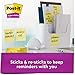Post-it Super Sticky Notes, 3 in x 3 in, 4 Pads, 2X The Sticking Power, Canary Yellow, Recyclable(3321-SSY)