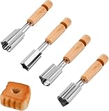 4 Pacs Stainless Steel Cupcake Corer | Heart Shape, Cartoon Shapes，Star Type, Flower Typecupcake Filler Tool | Cupcake Hole Cutter For Filling...