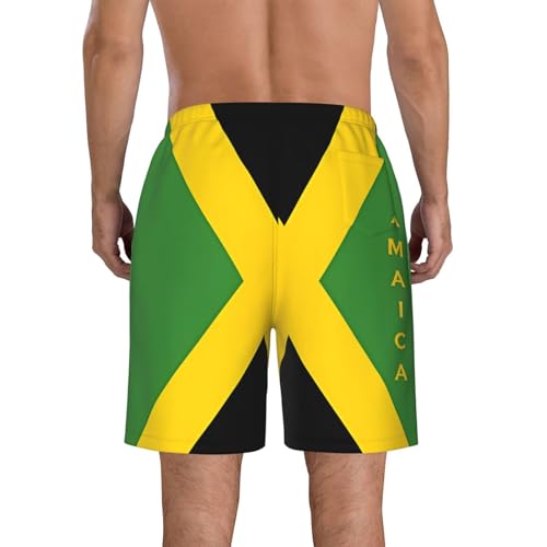 Jamaican Flag Men's Quick Dry Swim Trunks Beach Board Shorts Swimming Swimwear Summer Swimsuit3