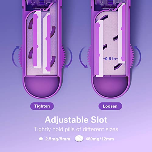 Image of DEPAD Pill Cutter Splitter for Small and Tiny Pills, Pill Splitter for Cutting Multiple Pills with Adjustable Bars & Hidden Blade, Safely Cuts Small or Large Tablets for Seniors & Pets