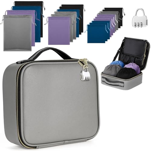 Eccliy Locking Adult Toy Case, Gray, 10.24 x 9.06 x 3.94 Inches