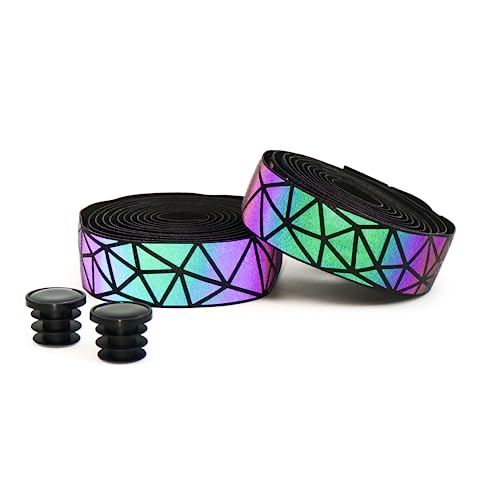 Lumos Holographic Reflective Bicycle Handlebar Tape - High Visibility, Comfort Grip, Weather Resistant, Easy Install - Road & Mountain Bike Accesories #TOP5