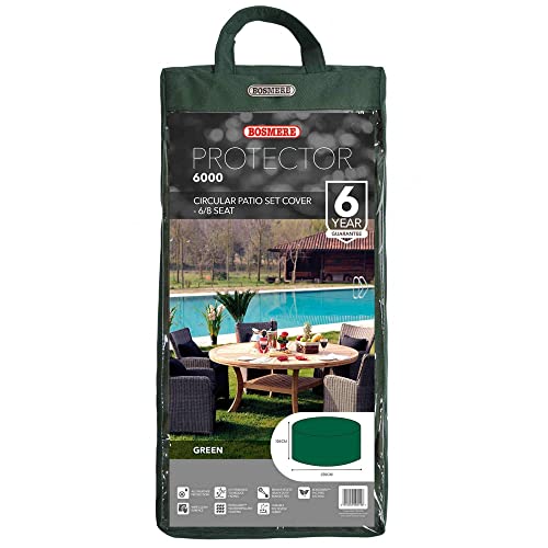 Bosmere Weatherproof Round Table & Chairs Cover, 108" Diameter X 33" High, Green #TOP1