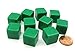 Koplow Games Set of 10 D6 16mm Blank Opaque Dice - Green