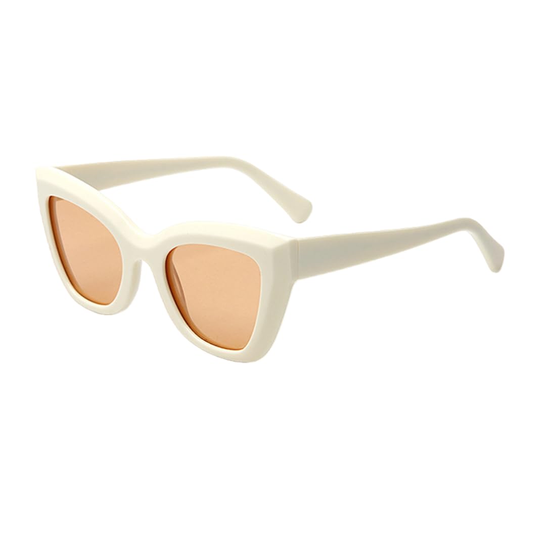 Gafas de sol polarizadas de acetato grueso estilo retro con forma de ojo de gato para hombre y mujer, protección UV400.