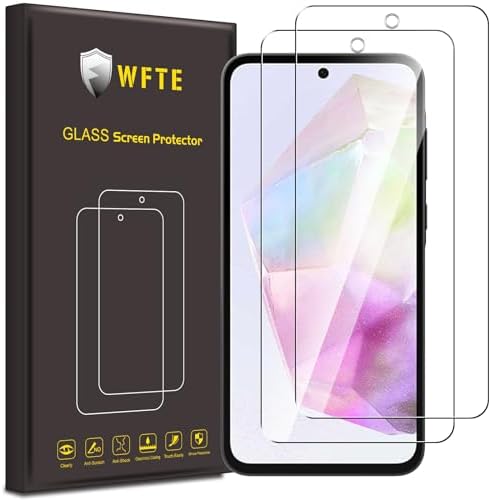 WFTE 2-Pack Tempered Glass for Samsung Galaxy A35/A55 5G Screen Protector