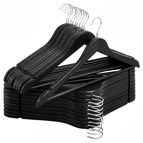 Image of StorageWorks Wooden Coat Hangers, 20 Pack Wood Clothes Hanger for Closet
