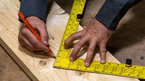 Clarke Brothers Stair Gauge – 2Pcs Stair Tread Gauge For Conventional Framing Square Or Carpentry Square – Heavy-Duty Brass Stair Gauge Set – Large Knob Size – Long Brass Body #TOP4