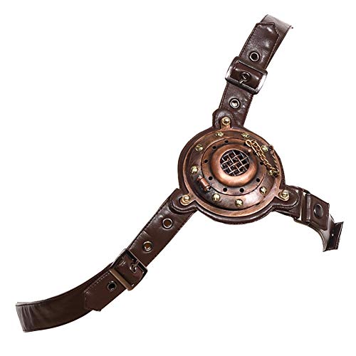 Steampunk Victorian Chest Harness Straps Belt Accessory with Led Light Coffee Costume Accessories Chest Buckle with