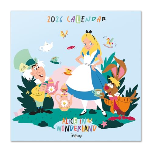 Grupo Erik Wall Calendar 2026 - Alice In Wonderland Calendar 2026 | Square 30 x 30 cm - 12...