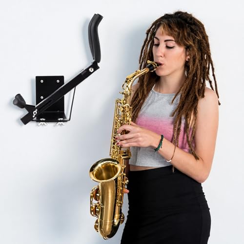 image for Otoolling 2 Pcs Saxophone Wall Mount Tenor Alto Saxophone Stand Holder