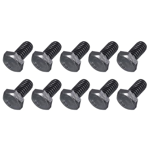 Image of METALLIXITY Hex Head Bolts (1 /4-20 x 1 /2 inch) 10Pcs, 304 Stainless Steel 18-8, Fully Threaded, External Hex Drive, Hex Head Screw Bolt, Black Oxide