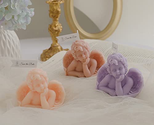 Angel Shaped Scented Candle,150G Aroma Soy Wax Decorative Candle,Handmade Aesthetic Candle For Table Photo Prop Birthday Gift,Prefect For Meditation Stress Relief Mood Boosting Bath Yoga #TOP5