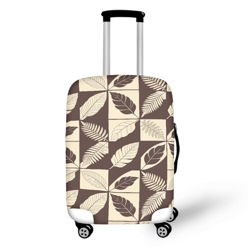 Bagages de voyage couverture L élastique imprimé feuilles brunes réutilisable