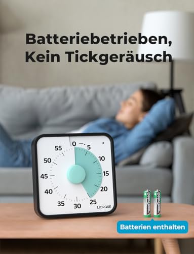 LIORQUE 19cm Visueller Timer 60 Minuten Countdown Timer – Ansicht 4