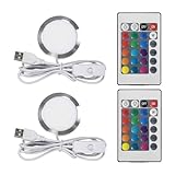 2Pcs LED Lamp Kit 001 16 Color for Bambu Lab 3D Printing, RGB Remote Control DIY LED Light Kit - Monitor Light Bar for Bambu Lab Makerworld/Anycubic/Makeronline, 5V USB Powered