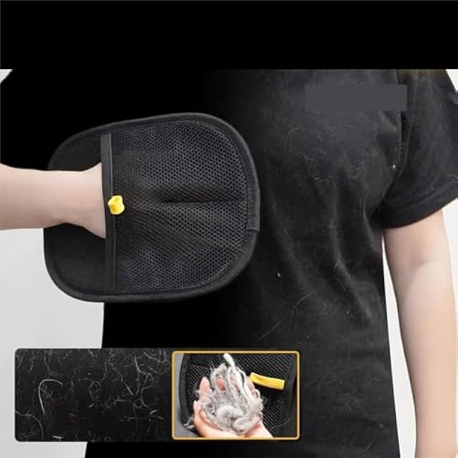 Double-Sided Pet Hair Removal Gloves - Electrostatic Grooming Gloves for Dogs & Cats, Reusable Fur Removal Gloves for Furniture, Couch, Carpet, Clothing & Car Seats-uKHZfJV4