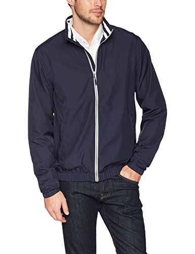 Cutter & Buck Men's Water Resistant Twill Nine Iron Full Zip Lightweight Jacket, Liberty Navy, XXX-Large