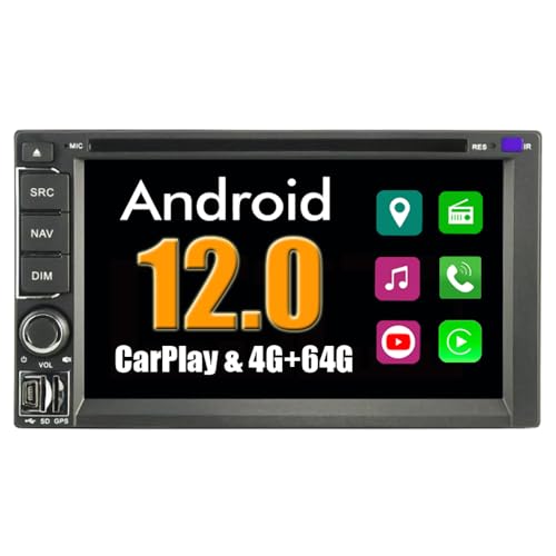 RoverOne Système Android Lecteur DVD de Voiture Universel Double Din avec Radio Multimédia GPS Navigation Autoradio Bluetooth USB MirrorLink