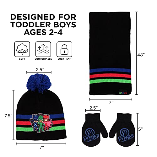 Pj Masks Boys Toddler Winter Hat, Scarf & Mittens Set For Ages 2-4 Or Hat, Scarves & Kids Gloves Sets For Ages 4-7 #TOP5