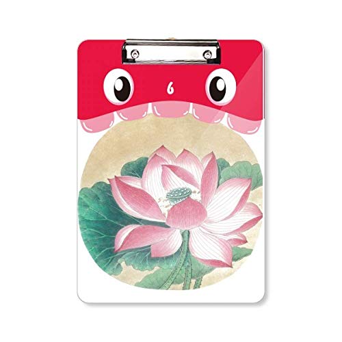 Porte-bloc A4 dessin lotus chinois pour organiser vos documents au quotidien
