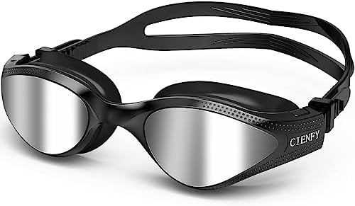 Cienfy Unisex-Adult Swim Goggles, Polarized Goggles Swimming Men Women, Anti-fog Leak-proof Clear Vision Underwater