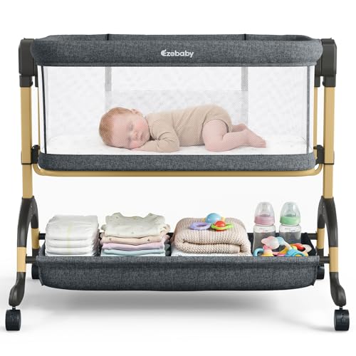 Ezebaby 3 in 1 Baby Bassinet Bedside Sleeper, Rocking Bassinet