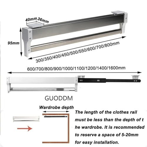 Rail de garde-robe réglable pour simplifier votre routine matin