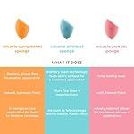 Real Techniques 6 Pack Assorted Makeup Blending Sponges, 3 Miracle Makeup Sponges, For Blending, Baking, And Setting, Use With Foundation & Powder, Dewy or Matte Finish, Cruelty-Free - Image 2