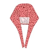 MOLIAN Red Brain Working Cap with Sweatband for Women Men Adjustable Beanie Nurse Surgical Caps
