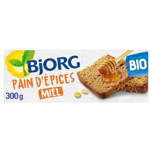 Bjorg Pain d'Épices au Miel Bio - Moelleux & Parfumé - 300 g - Lot de 6 Bjorg Pain d'Épices au Miel Bio - Moelleux & Parfumé - 300 g - Lot de 6