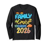 Cute Europe Family Cruise Trip 2026 Beach Cousin Crew Match Long Sleeve T-Shirt