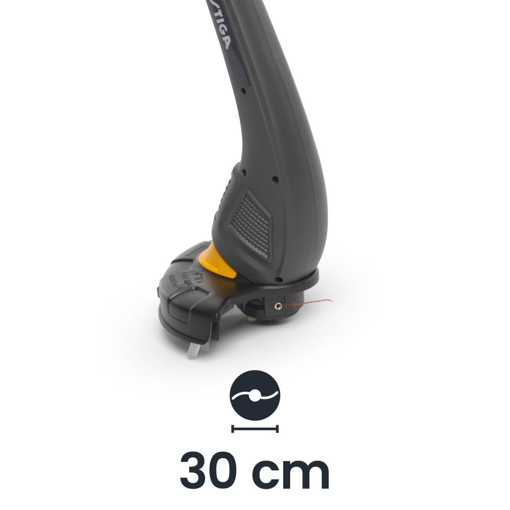 STIGA Cortabordes eléctrico GT 104c – Motor de 350 W, Ancho de Corte 24 cm, Cabezal Tap&Go de Doble Hilo