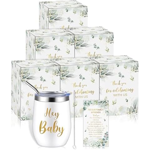 Hoolerry Baby Shower Tumbler Set with Accessories Cover