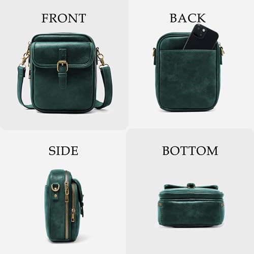 Image of Small Crossbody Bag for Women with Card Slots Vegan Leather Messenger Bag Men Wallet, Cross Body Anti-theft Shoulder Purse