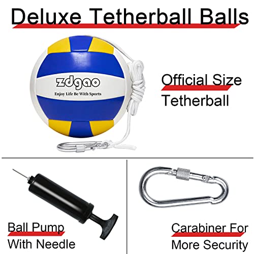 image for YDDS Tetherball Set with Base | Portable Tether Ball and Rope with Pol