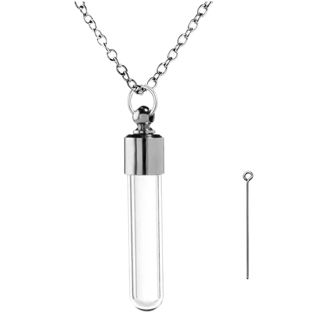 Collana Urna Cineraria Conica In Argento Sterling 925 – Gioiello Memoriale Per Ceneri Cremazione