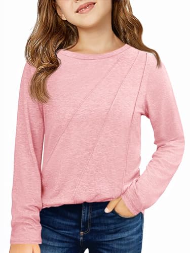 Haloumoning Girls Long Sleeve Casual Crewneck Tops