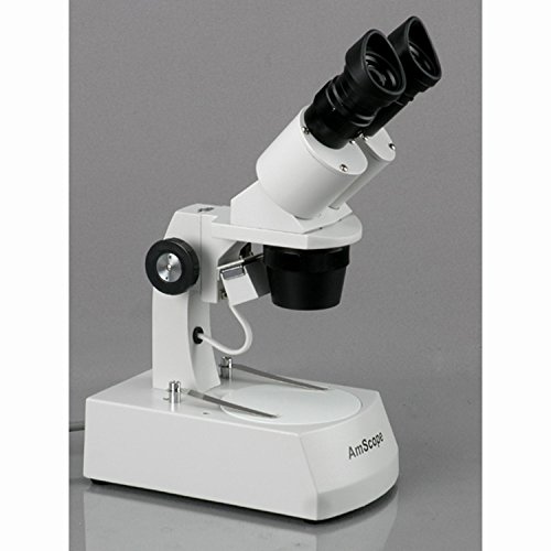 Amscope Se305R-Az Forward-Mounted Binocular Stereo Microscope, Wf10X And Wf20X Eyepieces, 10X/20X/30X/60X Magnification, 1X And 3X Objectives, Upper And Lower Halogen Light Source, Arm Stand, 120V #TOP1