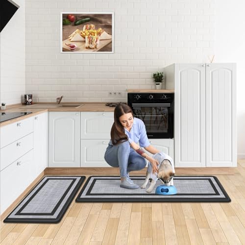 image for Mattitude Kitchen Mat [2 PCS] Cushioned Anti-Fatigue Non-Skid Waterpro