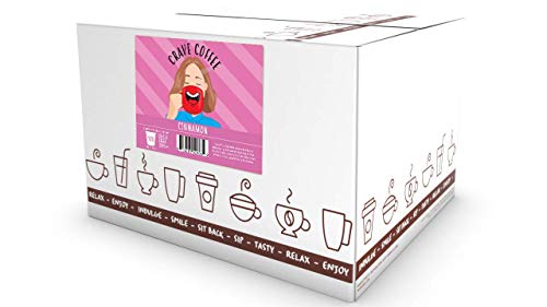 Image of Crave Beverages Flavored Coffee Pods, Compatible with Keurig K-Cup Brewers, Single Serve Cinnamon, 100 Count