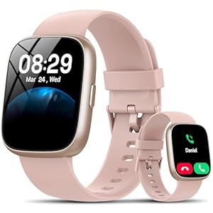 Smart Watch with Alexa Built-in, 1.83" HD Fitness Watch with Bluetooth Calling, New Smartwatch with Heart Rate/Sleep Monitor, 110+ Sports Modes, IP68 Waterproof Activity Tracker for Android iOS, Peach