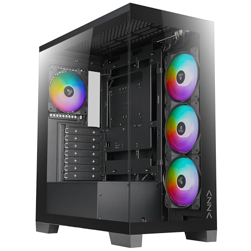Gabinete gaming AZZA CSAZ-570B Cove chasis ATX de media torre negro