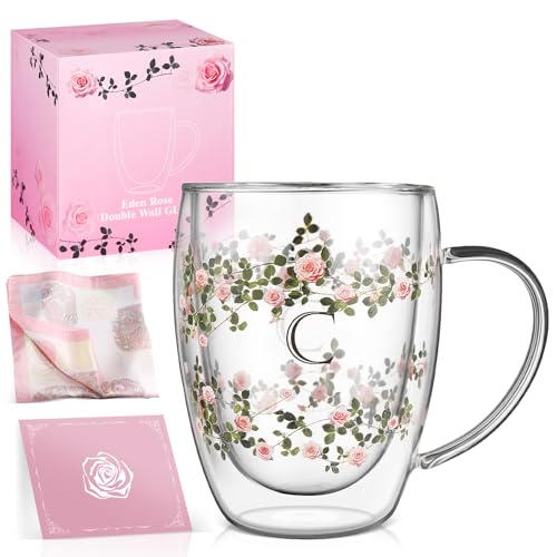 Vaso de Vidrio Doble Pared 12oz para Mujer miniatura 1