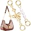 A11 2Pcs White Pearl and Bow Bag Extender Chain