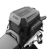 Rhinowalk Motorrad-Hecktasche, Reisegepäck, erweiterbare Motorrad-Helmtasche, 23 l–35 l, wasserdicht, Allwetter-/Kofferraum-/Gepäckträgertasche mit Sissy-Bar-Riemen – neues Upgrade