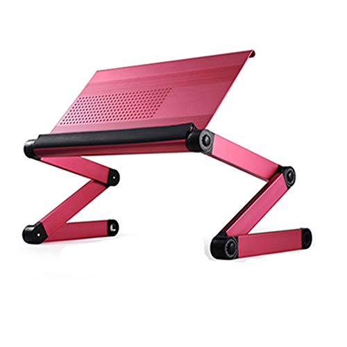 Preisvergleich Produktbild HAKN Faltbarer Laptopschreibtisch, Bettschreibtischspieltisch Laptopstand-Laptoptisch Tragbarer Tisch (Farbe : Rot)